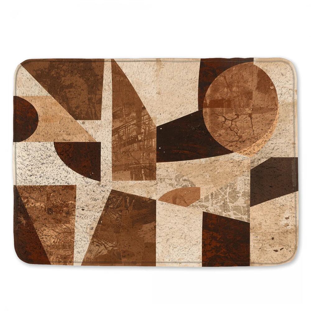 Abstract Brown Bath Mat